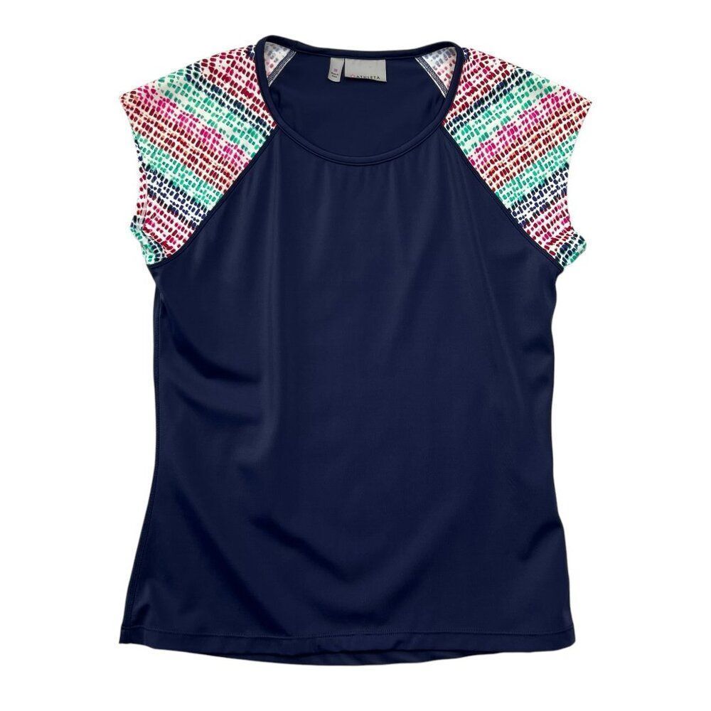 Athleta Women'sโSize Mediumโ Moxie Blue Surfing Tee